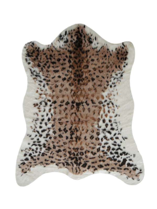 Homeroots 63" X 90" Leopard Faux Hide - Area Rug  Acrylic 317168