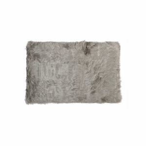 Homeroots 3' X 5' Gray Faux Fur Shag Area Rug Gray Faux Fur 317170