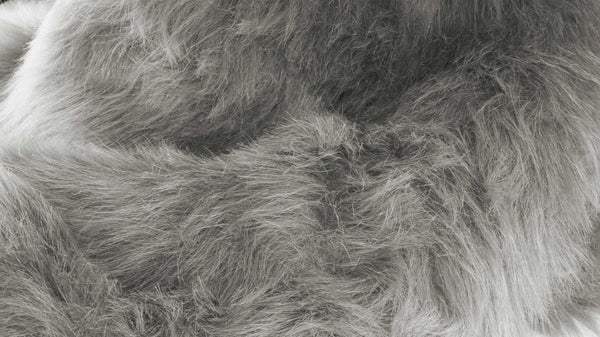 Homeroots 3' X 5' Gray Faux Fur Shag Area Rug Gray Faux Fur 317170