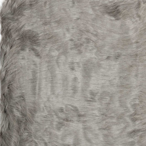 Homeroots 3' X 5' Gray Faux Fur Shag Area Rug Gray Faux Fur 317170