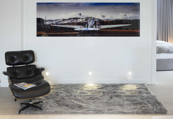 Homeroots 5' X 8' Gray Faux Sheepskin Area Rug Gray Acrylic 317176