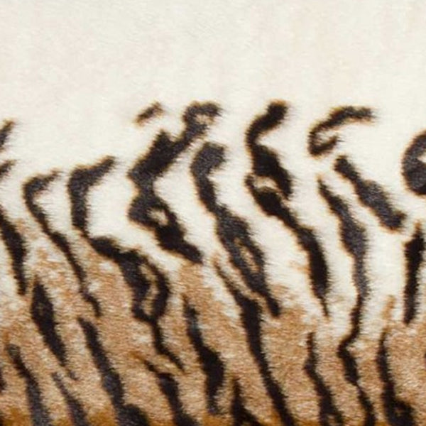 Homeroots 63" X 90" Tiger Faux Hide - Area Rug  Acrylic 317181