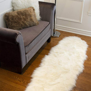 Homeroots 6' Off White Faux Sheepskin Shag Non Skid Area Rug  Faux Sheepskin 317186