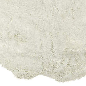 Homeroots 6' Off White Faux Sheepskin Shag Non Skid Area Rug  Faux Sheepskin 317186