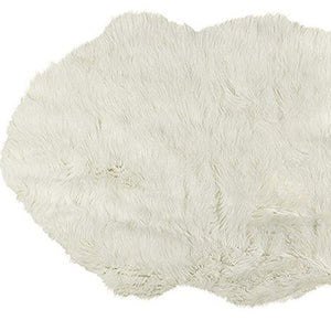 Homeroots 6' Off White Faux Sheepskin Shag Non Skid Area Rug  Faux Sheepskin 317186