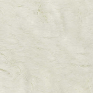Homeroots 5' X 8' Off White Faux Fur Hand Knotted Washable Area Rug  Faux Fur 317190