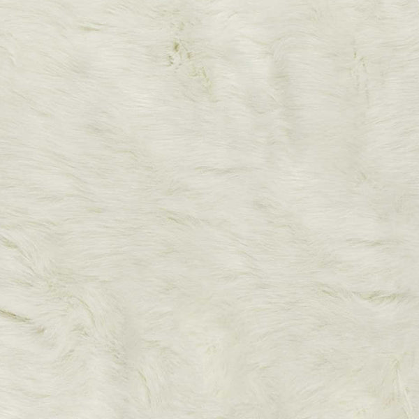 Homeroots 5' X 8' Off White Faux Fur Hand Knotted Washable Area Rug  Faux Fur 317190
