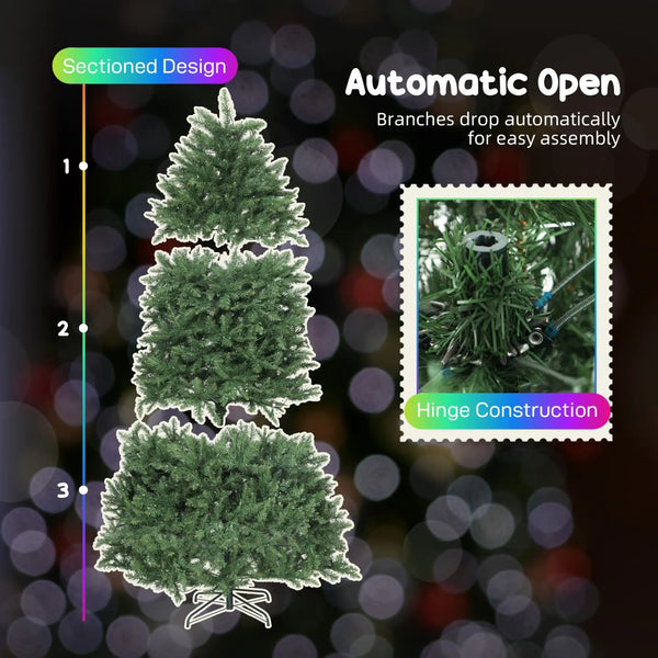 English Elm 6ft Prelit App Controlled Christmas Tree with 448 Led Lights and 1602 Branch Tips T3971P412459