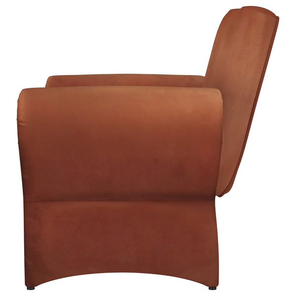 English Elm Whitney Rust Orange Upholstered Armchair with Teardrop Arms & Plush Foam Cushioning for Living Room B062P353268