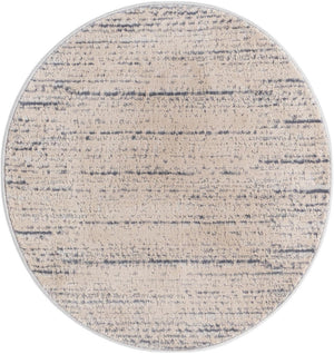 Unique Loom Cream Oasis Round Rug - Soft, Elegant 3-foot Design Perfect For Living Rooms And Cozy Spaces Cream  3172678-unique-loom