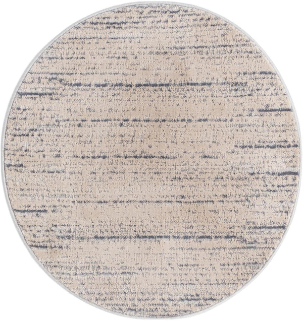 Unique Loom Cream Oasis Round Rug - Soft, Elegant 3-foot Design Perfect For Living Rooms And Cozy Spaces Cream  3172678-unique-loom