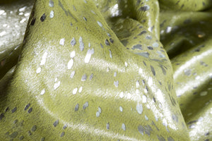 Homeroots 72" X 84" Lime And Silver Cowhide - Area Rug Lime,Silver Cowhide 317277