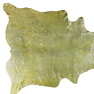 Homeroots 72" X 84" Lime And Silver Cowhide - Area Rug Lime,Silver Cowhide 317277