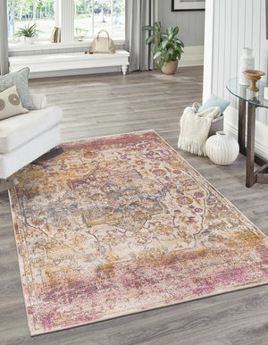 Unique Loom Lavender 2' X 3' Deepa Rug - Elegant Design, Soft Texture, Perfect For Small Spaces & Layering Multi  3172835-unique-loom