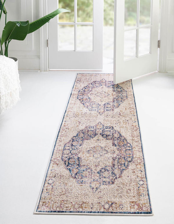 Unique Loom Lavender 2' X 3' Deepa Rug - Elegant Design, Soft Texture, Perfect For Small Spaces & Layering Blue,Ivory  3172853-unique-loom