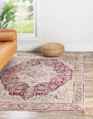 Unique Loom Lavender 2' X 3' Deepa Rug - Elegant Design, Soft Texture, Perfect For Small Spaces & Layering Lavender  3172875-unique-loom