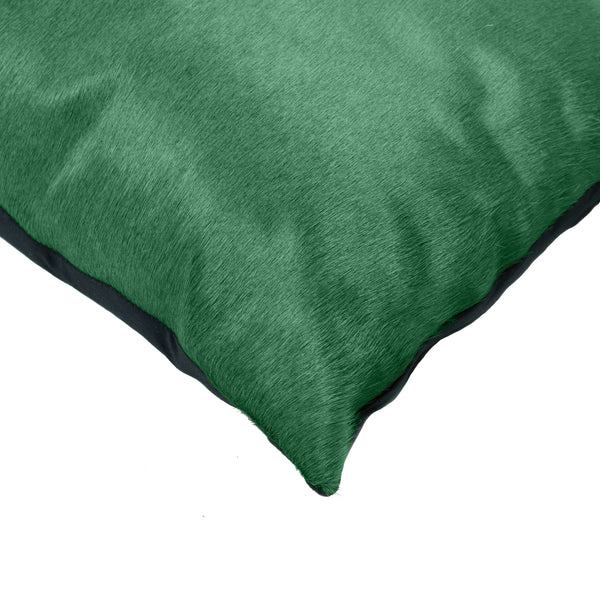Homeroots Set Of Two 12" X 20" Green Cowhide Throw Pillow Verde  317288