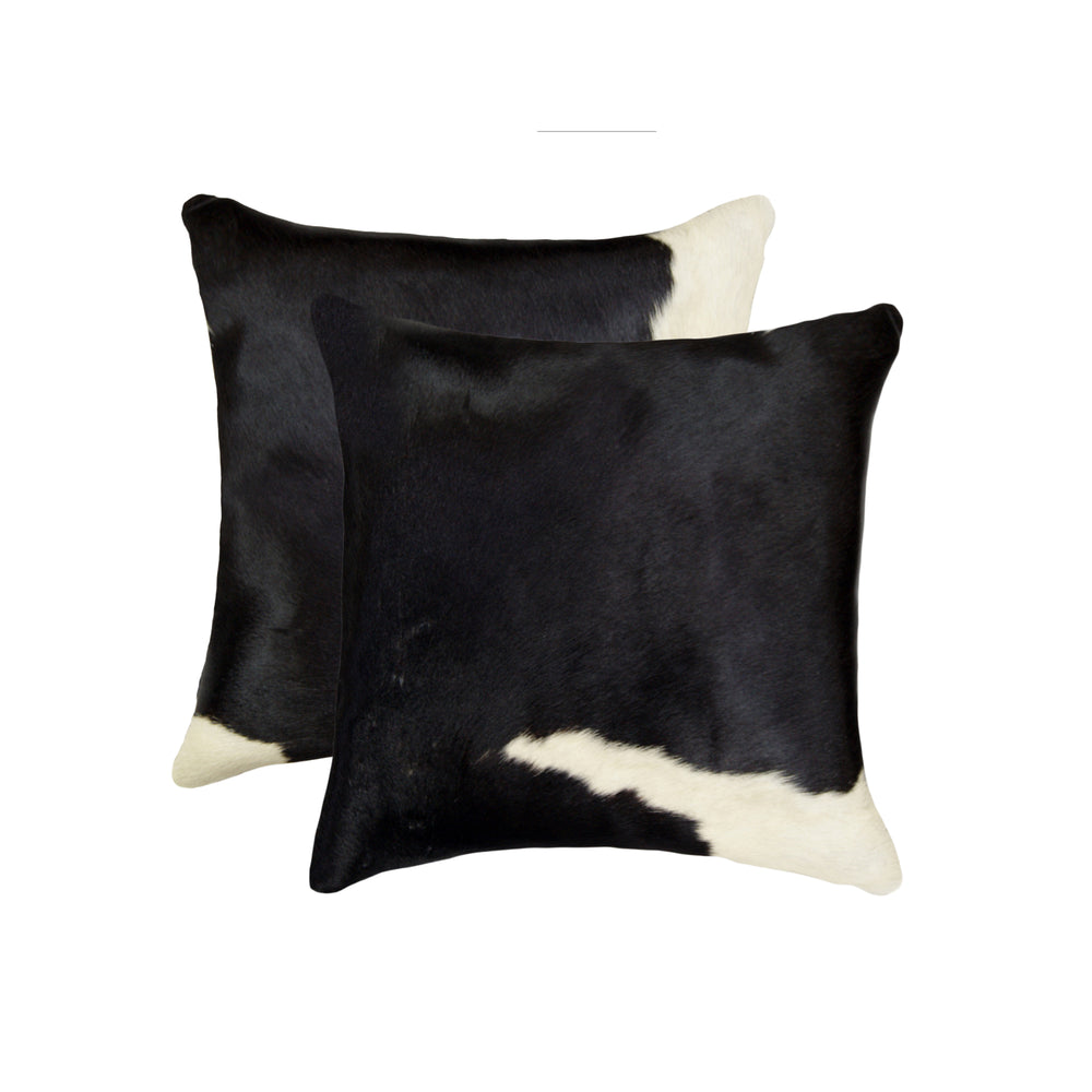 Homeroots 18" X 18" X 5" Black And White  Pillow 2 Pack   317289