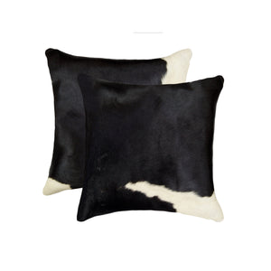 Homeroots 18" X 18" X 5" Black And White  Pillow 2 Pack   317289