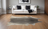 Homeroots 60" X 84" Gray Cowhide - Area Rug Grey Cowhide 317304