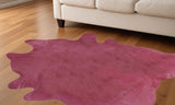 Homeroots 60" X 84" Fuschia Cowhide - Area Rug Fuschia Cowhide 317306