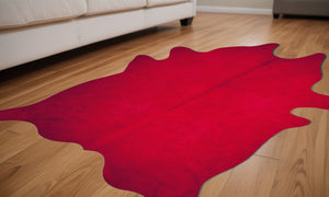 Homeroots 60" X 84" Firecracker Cowhide - Area Rug Firecracker Cowhide 317307