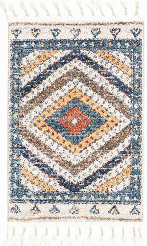Unique Loom Blue 5' Round Aramis Rug - Vibrant Blue Design For A Stunning Addition To Any Home Decor Style Blue  3173081-unique-loom