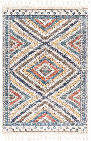 Unique Loom Blue 5' Round Aramis Rug - Vibrant Blue Design For A Stunning Addition To Any Home Decor Style Blue  3173082-unique-loom