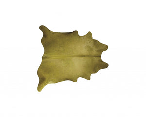 Homeroots 60" X 84" Lime Cowhide - Area Rug Lime Cowhide 317308