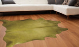 Homeroots 60" X 84" Lime Cowhide - Area Rug Lime Cowhide 317308