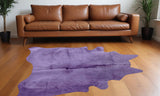 Homeroots 60" X 84" Purple Cowhide - Area Rug Purple Cowhide 317311