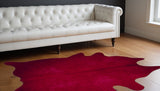 Homeroots 60" X 84" Burgundy Cowhide - Area Rug Burgundy Cowhide 317312