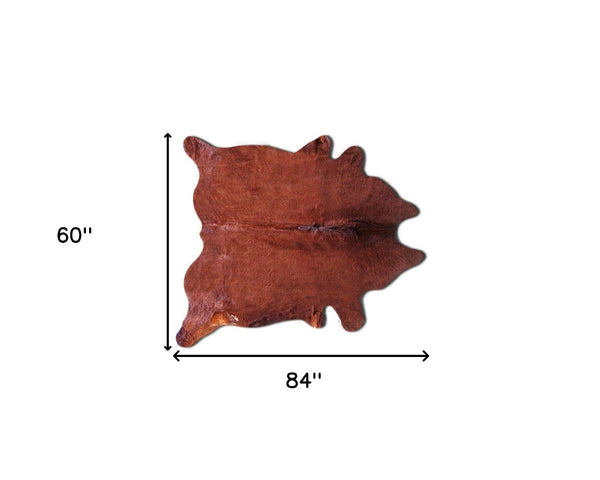 Homeroots 5' X 7' Brown Cowhide Area Rug Brown Cowhide 317313