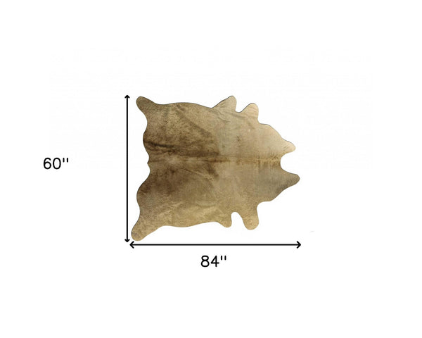 Homeroots 60" X 84" Taupe Cowhide - Area Rug Taupe Cowhide 317314