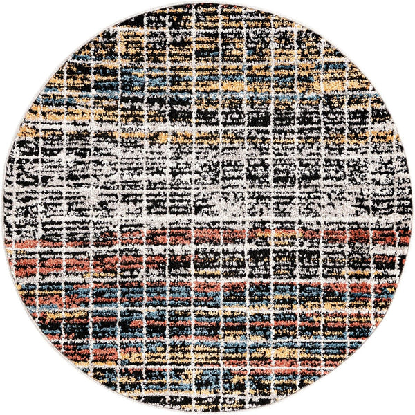 Unique Loom Ivory Aramis Collection Rug - Chic 2' X 3' Design For Brightening Any Small Space With Elegance Multi  3173236-unique-loom