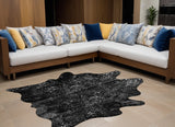 Homeroots 60" X 84" Black And Silver Cowhide - Area Rug Black,Silver Cowhide 317325