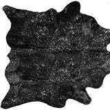 Homeroots 60" X 84" Black And Silver Cowhide - Area Rug Black,Silver Cowhide 317325