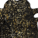 Homeroots 60" X 84" Black And Gold Cowhide - Area Rug Black,Gold Cowhide 317326