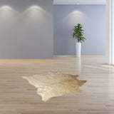 Homeroots 60" X 84" Natural And Gold Cowhide - Area Rug Natural,Gold Cowhide 317327