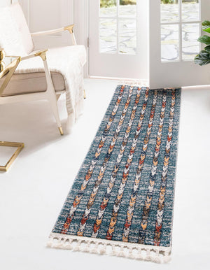 Unique Loom Ivory Aramis Collection Rug - Chic 2' X 3' Design For Brightening Any Small Space With Elegance Blue  3173294-unique-loom
