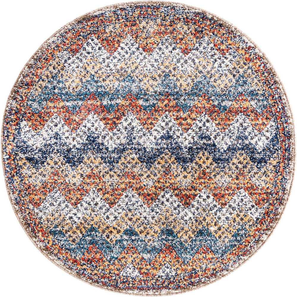 Unique Loom Multi Colorful Aramis Runner - Vibrant, Durable Design For Hallways And Narrow Spaces, 13 Feet Long Multi  3173304-unique-loom