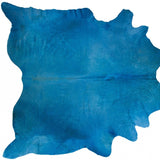 Homeroots 5' X 7' Blue Cowhide Cowhide Handmade Area Rug Blue Cowhide 317333