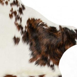 Homeroots 60" X 84" Tricolor Cowhide - Area Rug Tricolor Cowhide 317338