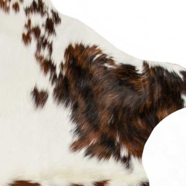 Homeroots 60" X 84" Tricolor Cowhide - Area Rug Tricolor Cowhide 317338