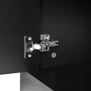 English Elm On-Trend Stylish Hall Tree With Sliding Doors, 6 Hooks, Cushion Bench & Smart Storage For Entryways N721P205787B-GIGA