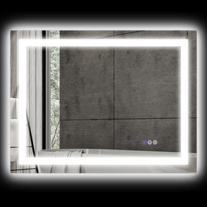 English Elm Homcom Led Bathroom Mirror With Anti-Fog, Dimmable Lighting, Memory Function & Versatile Design W2225P229192