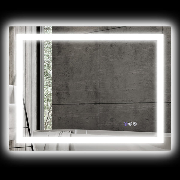 English Elm Homcom Led Bathroom Mirror With Anti-Fog, Dimmable Lighting, Memory Function & Versatile Design W2225P229192