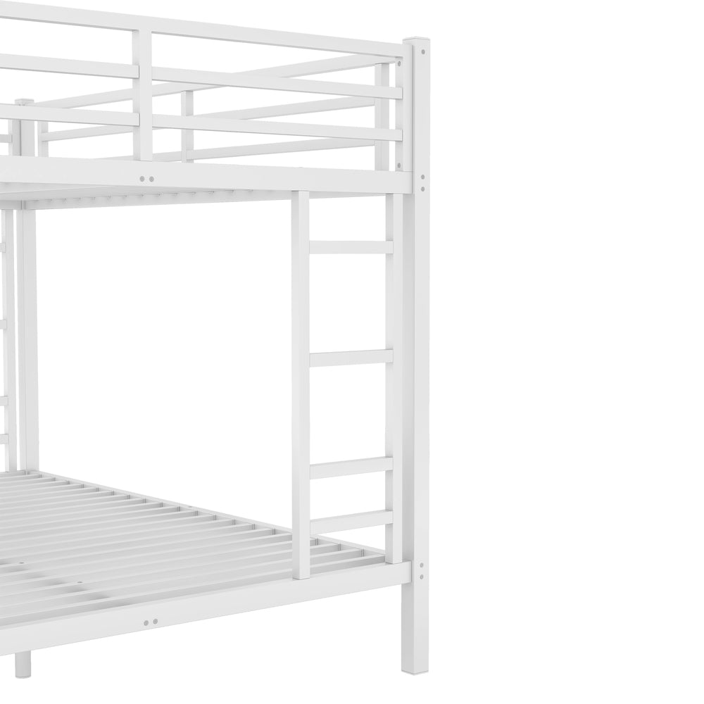 English Elm Metal Queen-Over-Queen Bunk Bed For Teens & Adults | Space-Saving, Durable, Noise-Reducing Design W1580S00122