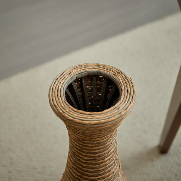 English Elm 3-piece modern PVC floor vase set with tall standalone racks for artificial branches and decor accents Beige W2796P261494