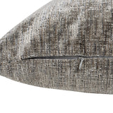 English Elm Plume 22" Feather Down Lumbar Throw Pillow, Brilliant Gray Chenille Jacquard